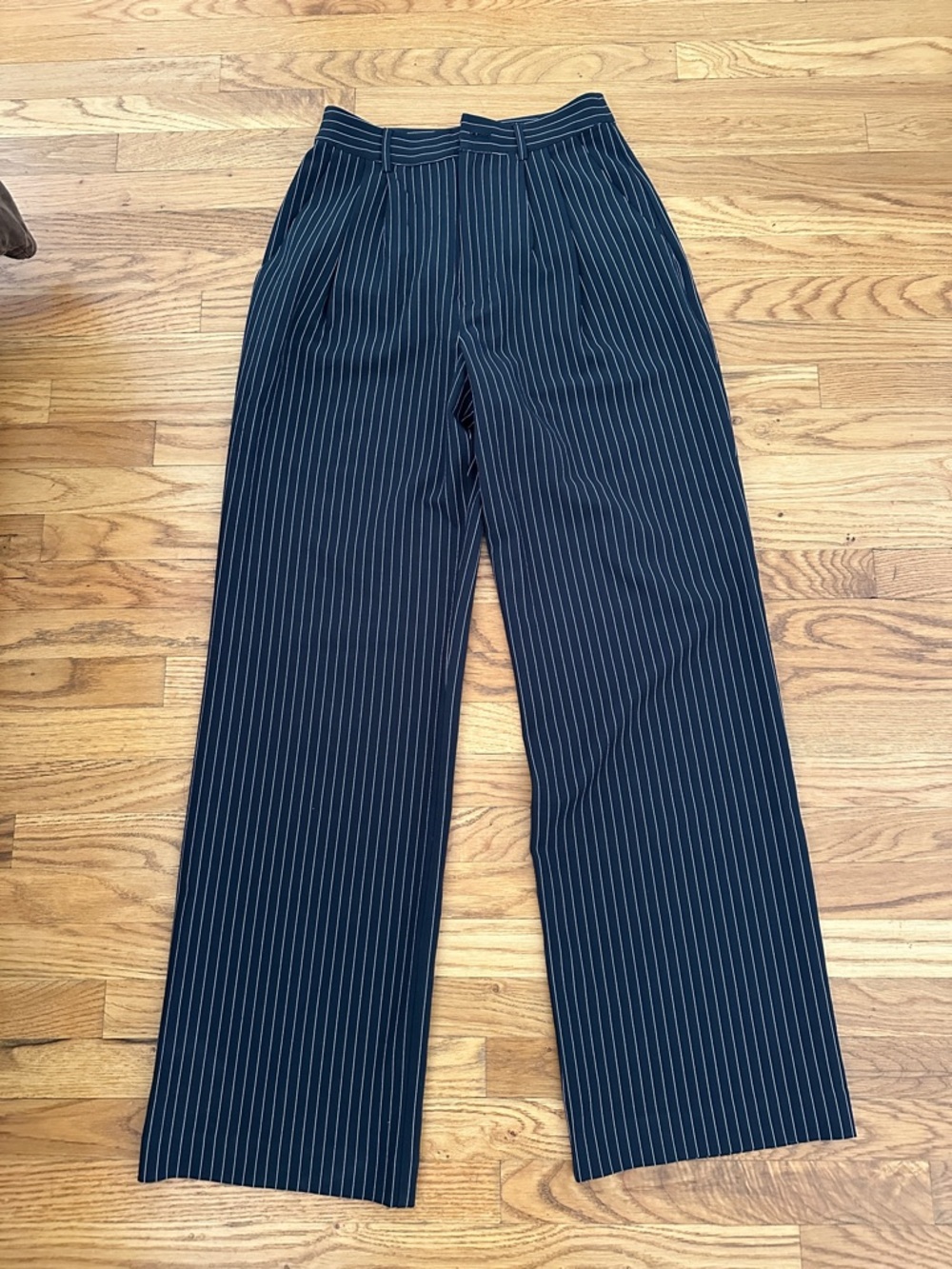 Reformation striped high waisted wide leg pant